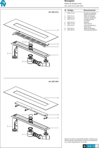 F&V Desague Lineal Rejilla FV 0351.02.6-AI Reversible 60cm Acero 2