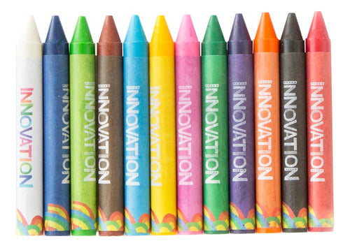 3 Cajas De Crayones Simball Innovation Jumbo X 12 Colores 1