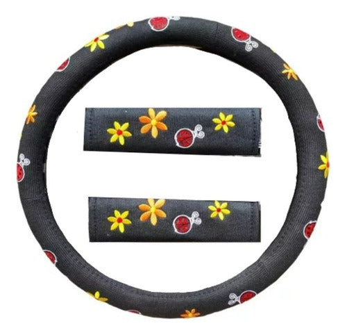 Universal Steering Wheel Cover Flowers for Clio, Kangoo, Symbol, Twingo 2