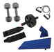 Functional Fitness Training Kit - Mat + 3kg Ankle Weights + 2x 3kg Dumbbells + Band + Ab Roller 20