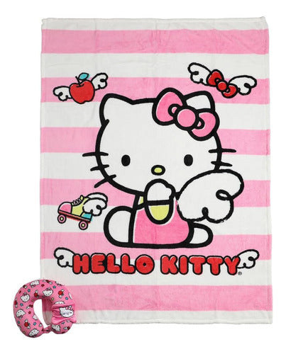 Bioworld Hello Kitty Travel Set for Adults with Neck Pillow 1