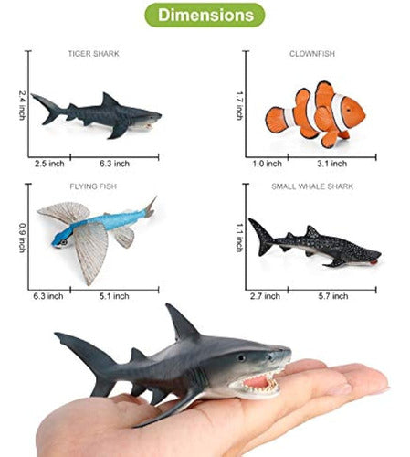 Volnau Sea Criatura Juguetes 7 Piezas Océano Índico Mar Anim 3