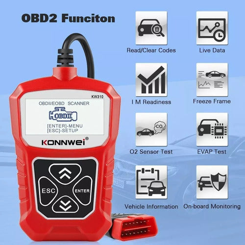 Konnwei KW310 Universal OBD2 Automotive Scanner 5