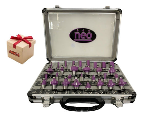 Neo Router Bit Set of 30 Pieces 1/2" Shaft + Gift 0