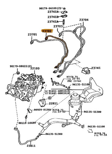 Caño De Inyector Hilux 1992-2004 2.8-3.0 Nº 2 Original 2