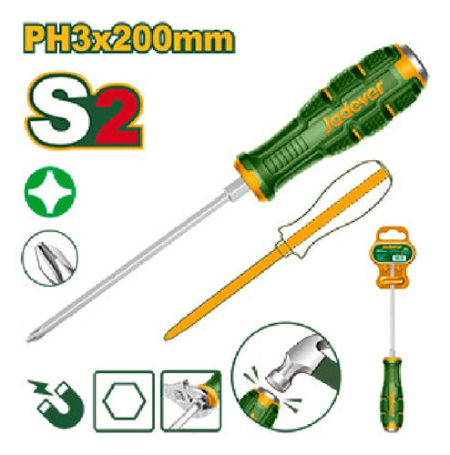 Jadever Phillips Magnetic Impact Screwdriver PH3 2