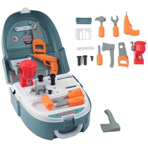 The Worker Toy Suitcase with Tool Set Backpack 18 Pcs (002) 0