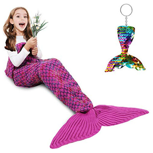 Amyhomie Mermaid Tail Blanket, Mermaid Blanket for Adults and Kids 0