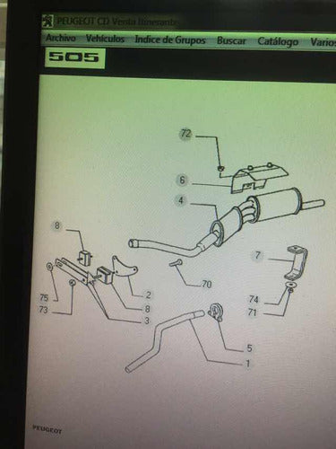 Soporte Caño De Escape Peugeot 505 Originales 2