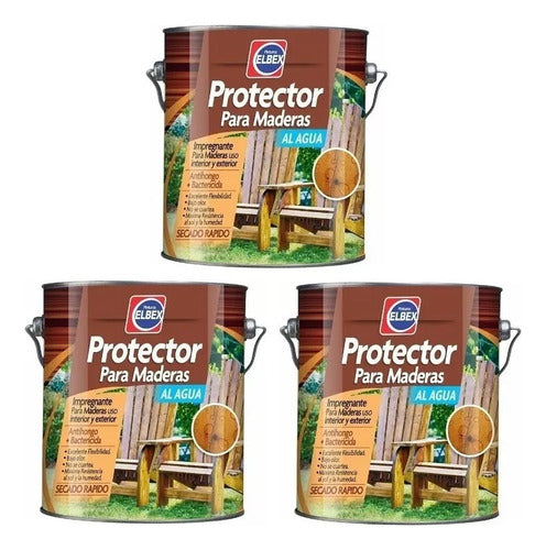 Elbex Water-Based Wood Protector 3.6L x 3 Units 0