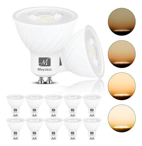 M Mayjazz GU10 Dimmable Warm White LED Bulbs, Equivalent to 50W 0