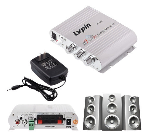 Bajo De Lvpin Hi-fi Estéreo Amplificador Booster 12v Radio M 0