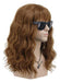 Vgbeaty Hombres Mujeres Long Curly Brown California Hard 80s 2