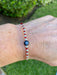 Handmade Beaded Bracelet with Czech Beads, Turkish Eye, and 925 Silver Accents 4