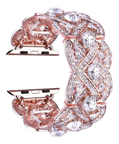 VIQIV Bling Bands for Apple Watch 42mm Pink with Diamonds 0