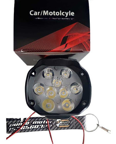 Faro Led Moto Y Auto Auxiliar 9 Led 1