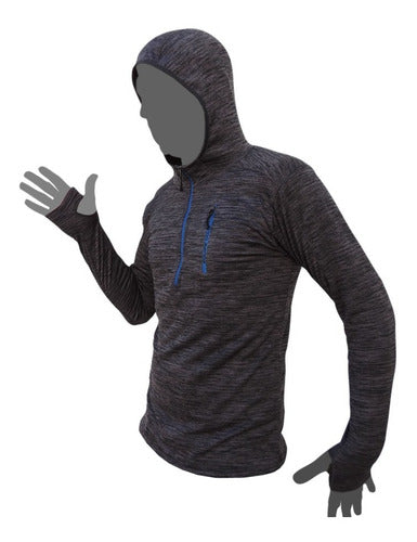 EQUPE CO Buzo Hoodie Hombre Deporte Capucha Termico Respirable Micro 1