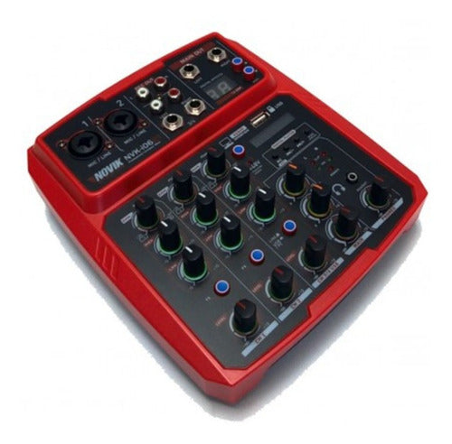 Consola Mixer Novik Nvk-i06bt 6 Canales Bluetooth Usb 4