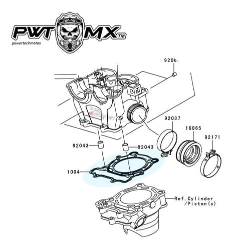 Junta Tapa Cilindro Original Kawasaki Kxf 250 2008 3