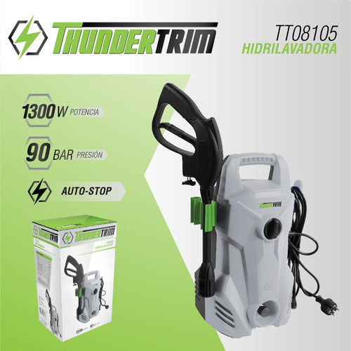 Thundertrim Electric Pressure Washer 1300W 90 Bar Auto Stop 2