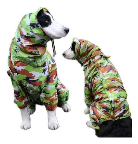 Roupa Para Cachorro Grande Capa De Chuva Impermeável 0