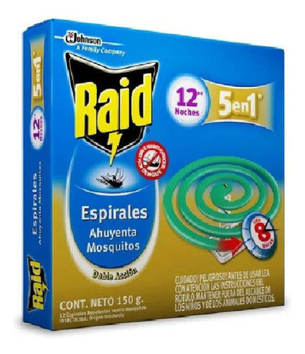 Raid Mosquitos Espiral X 12 U Doble Acción 5 En 1 0