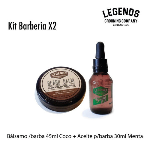 Legends Beard Balm Coconut & Mint Beard Oil Combo X2 1