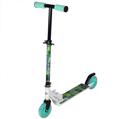 Bipokids Foldable Scooter with Lights and Brake - Adjustable Height for Kids 0