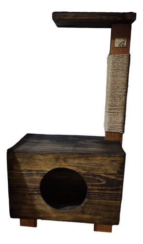 CATMOM Cat Scratcher with Bed and Wooden Base 0