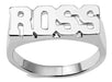 Joyas Rex Initials Ring in 925 Silver Typographic Stamp 2 0