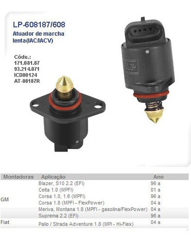 Actuador De Marcha Lenta Chevr Celta 1.0 2001/corsa 1.0/1.6 0