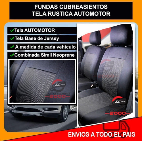 Autotuning2000 Rustic Fabric Seat Covers for Renault Kangoo 1