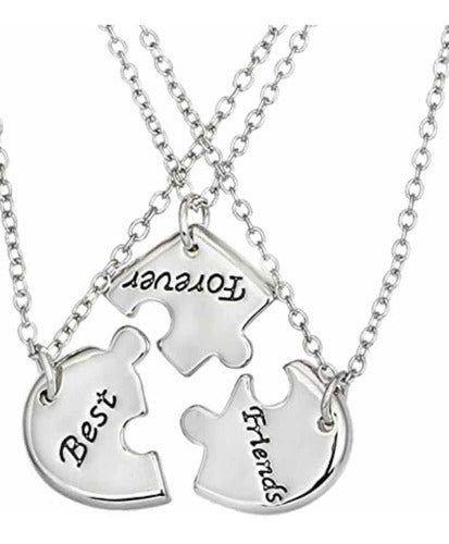 Set of 3 Friendship Heart Necklaces for Sharing 4