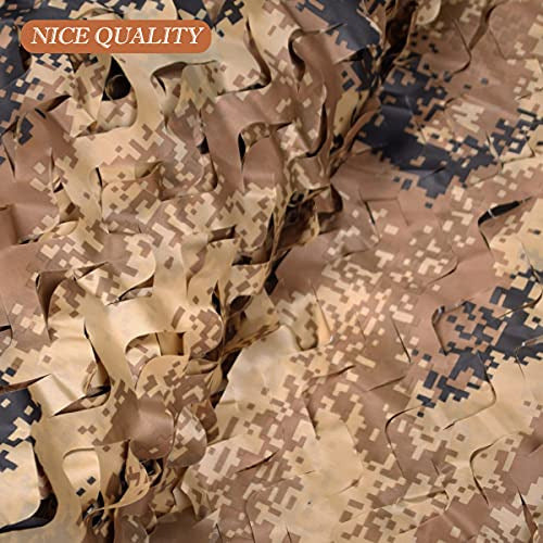 Winway Camo Netting Camouflage Net Bulk Roll Sunshade Mesh Net For Hunting Shooting Military Theme Party Decoration 1.5x3m Desert Dig 1