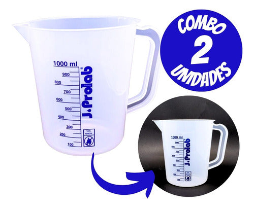 Jarra Polipropileno Graduada C/ Alça 1000ml - 2 Peças Oferta 2