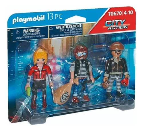 ES DIVERTIDO Playmobil City Action Set of 3 Thieves 0