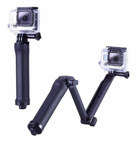 Foldable 3-In-1 GoPro Selfie Stick with Tripod 3 Way 5