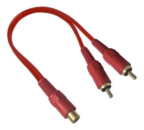 Cable Derivador Y Rca 2 Machos A 1 Hembra Potencia Calidad 0