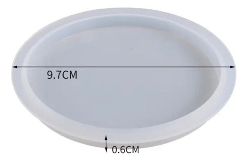 Molde Circular Posavaso Posa Vaso Resina Yeso Cemento 8,5cm 2