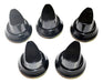 Set of 5 Black Knobs for Ariston CGS/CH Kitchen - 8mm Shaft Diameter 0