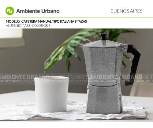 Italian Reinforced 9-Cup Steel Manual Espresso Coffee Maker in Various Colors 17