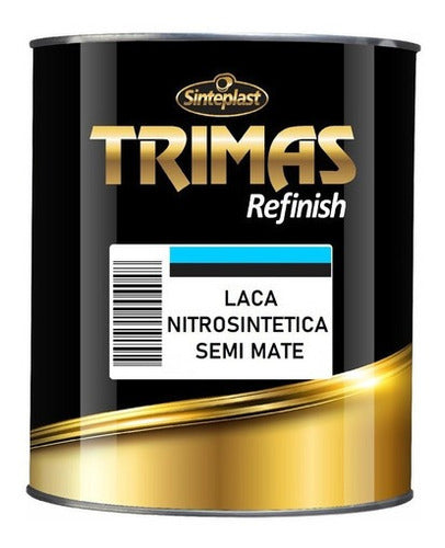 Trimas Semi-Matte Black Nitrocellulose Lacquer 4L for Cars and Furniture 0