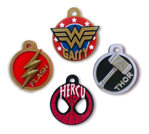 Medium Sized Superhero Pet Tags 0