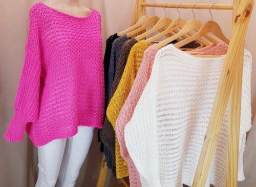 Textured Boat Neck Sweater. Various Colors 5