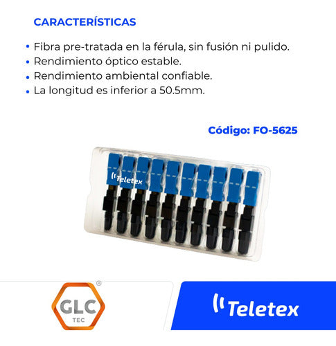 GLC TECH Mechanical Fiber Optic Splice Connector FO-5625 SC-PC FTTH Joint x 50u 1