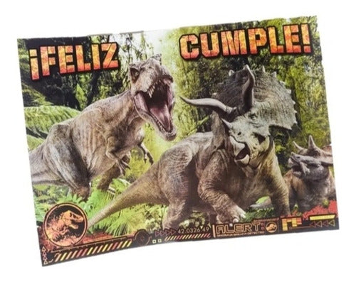 Otero Cotillón Jurassic World 10 Kids, Cup, Plate, Tablecloth, Piñata 1