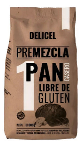 Delicel Homemade Gluten-Free Bread Mix 500g x 12 Units 0