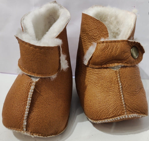 Infinito Baby Leather and Sheepskin Booties 0