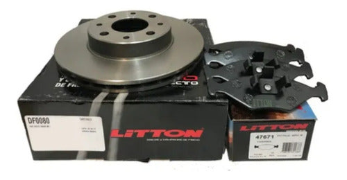 Litton Kit Discos + Pastillas Fiat Palio Siena Desde 2009 0