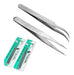 DD2 Curved/Straight Brussels Tweezers for Nail Decoration Strass 6